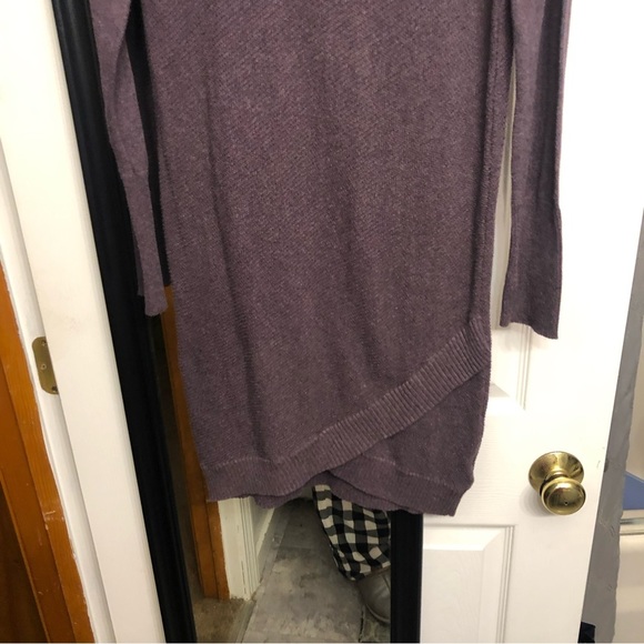 Dakini size small plum waffle knit sweater dress long sleeve with hood - Picture 9 of 16